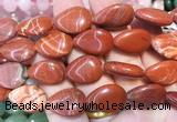 TRBS129 15 inches 13*18mm flat teardrop Red jasper beads wholesale