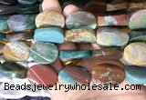 TWBS41 15 inches 18*25mm twist oval ocean agate beads wholesale