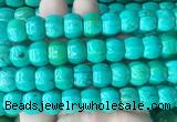 WBBS02 15 inches 12*16mm pumpkin yellow green howlite turquoise beads wholesale