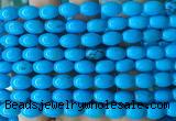 WBBS08 15 inches 8*12mm rice howlite turquoise gemstone beads wholesale