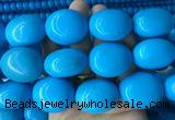 WBBS22 15 inches 27*32mm oval howlite turquoise gemstone beads wholesale