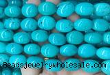 WBBS26 15 inches 16*18mm oval howlite turquoise gemstone beads wholesale WBBS26 15 inches 16*18mm oval howlite turquoise gemstone beads wholesale
