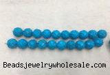 WBBS51 16mm carved round loose howlite turquoise gemstone beads wholesale