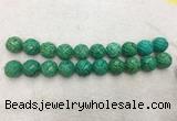 WBBS60 20mm carved round loose howlite turquoise gemstone beads wholesale